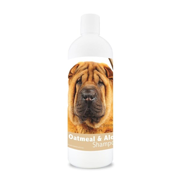 Healthy Breeds 16 oz Chinese Shar Pei Oatmeal Shampoo with Aloe 840235105435 - main